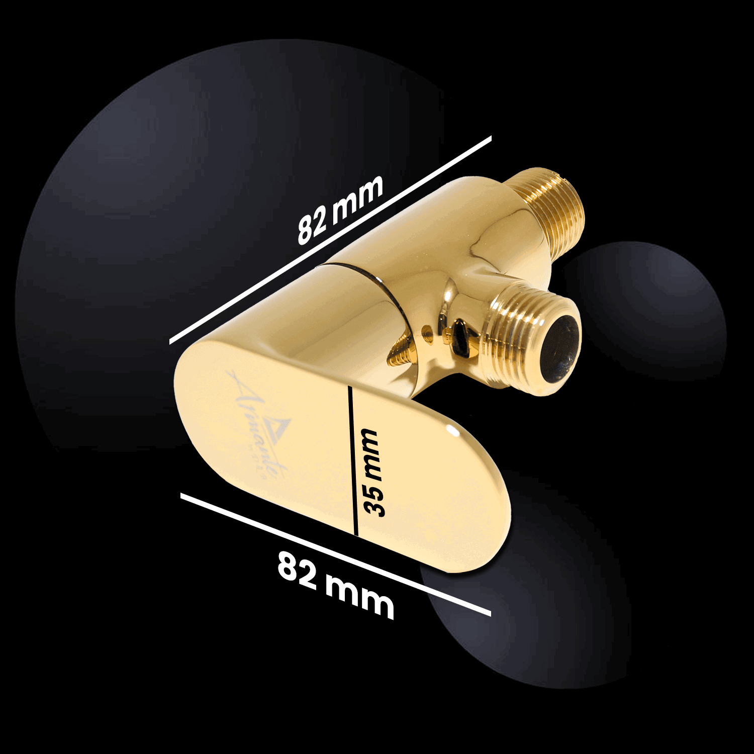 Ivano Angle Valve Empire Gold – Premium Brass Valve for Modern Bathrooms & Kitchens - D&B Bathware