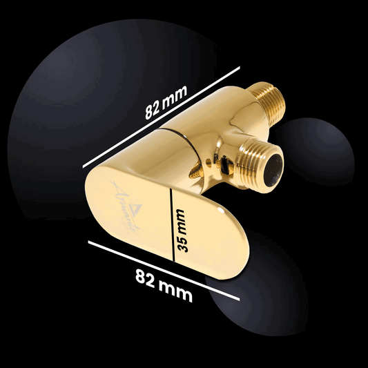 Ivano Angle Valve Empire Gold – Premium Brass Valve for Modern Bathrooms & Kitchens - D&B Bathware