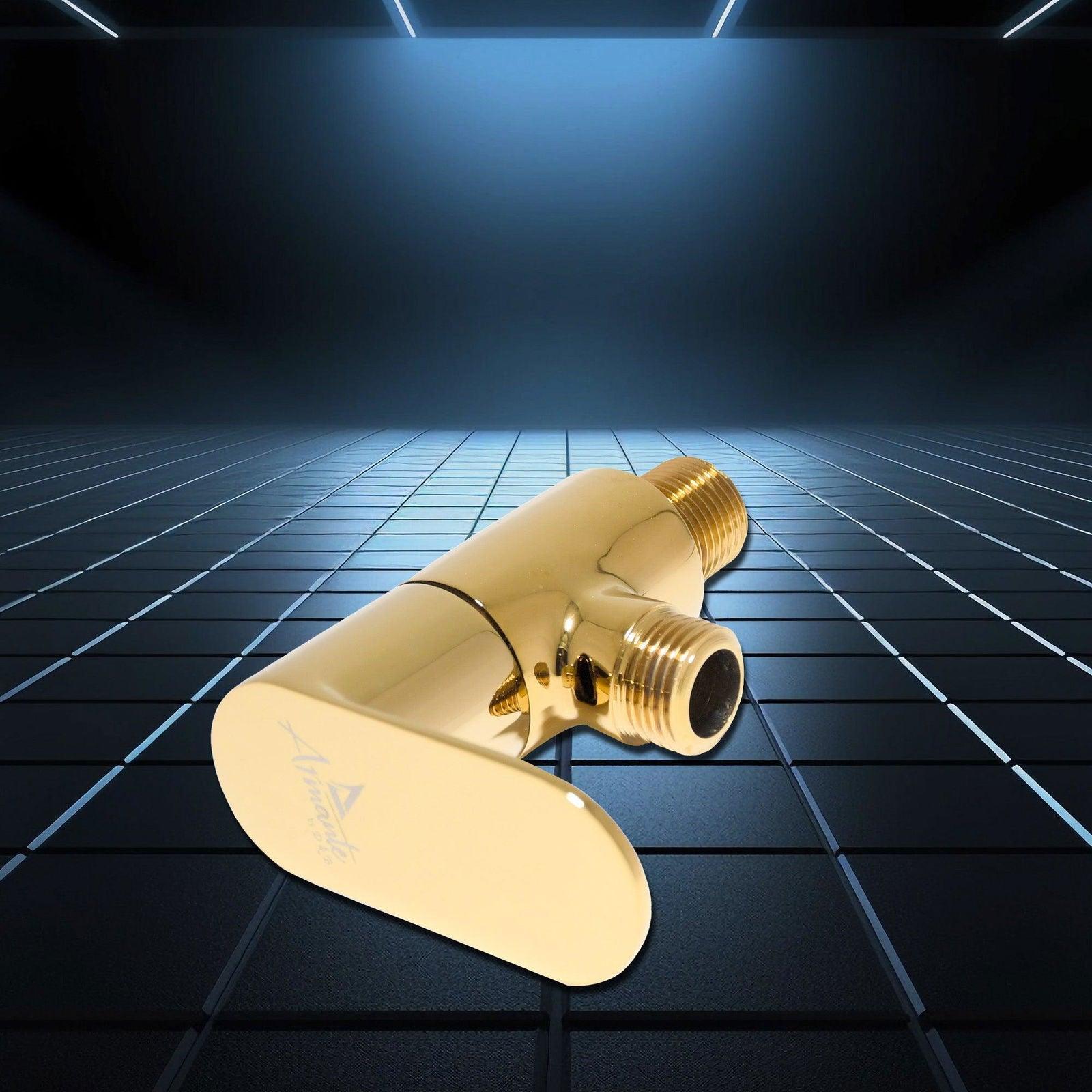 Ivano Angle Valve Empire Gold – Premium Brass Valve for Modern Bathrooms & Kitchens - D&B Bathware