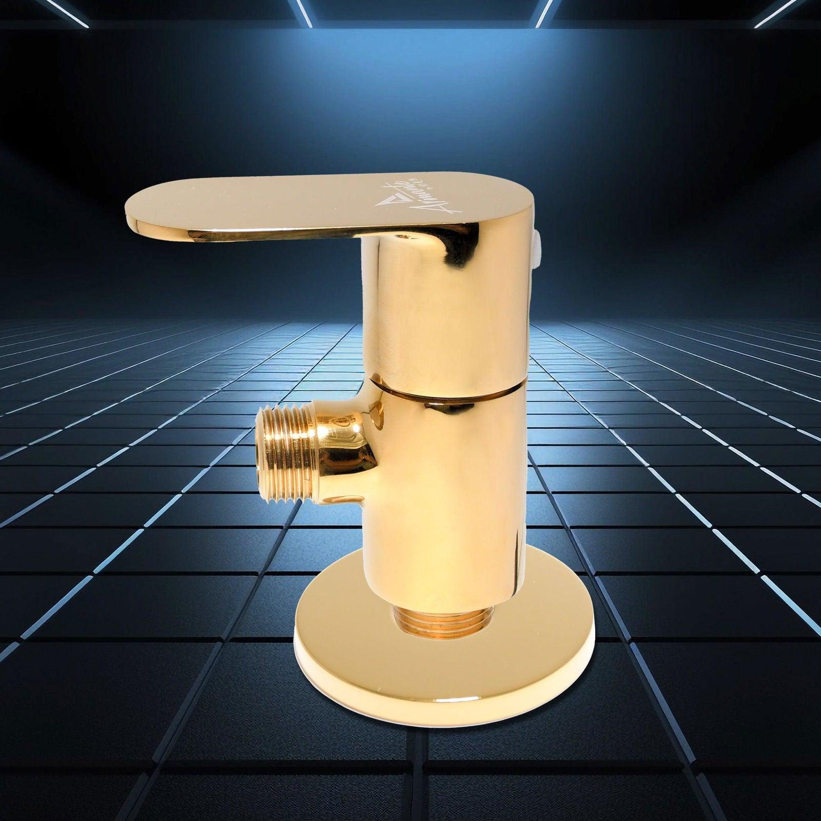 Ivano Angle Valve Empire Gold – Premium Brass Valve for Modern Bathrooms & Kitchens - D&B Bathware