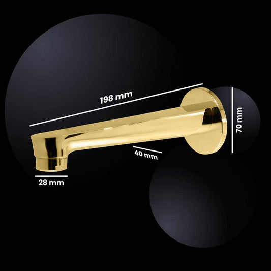 Ivano Bath Spout Plain Empire Gold – Luxury & Durability for Modern Bathrooms - D&B Bathware