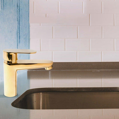 Ivano Short Basin Mixer Gold – Premium 1260g Bathroom Faucet for Luxury - D&B Bathware