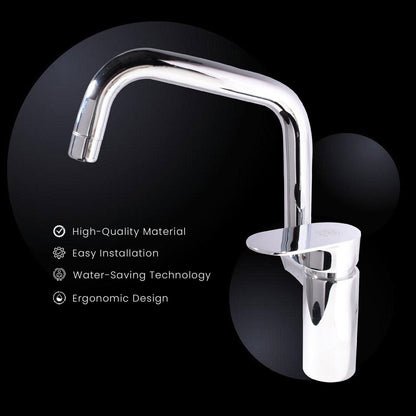 Kitchen Sink Mixer Single Lever (Table Mounted) | Modern & Durable Faucet for Kitchens - D&B Bathware