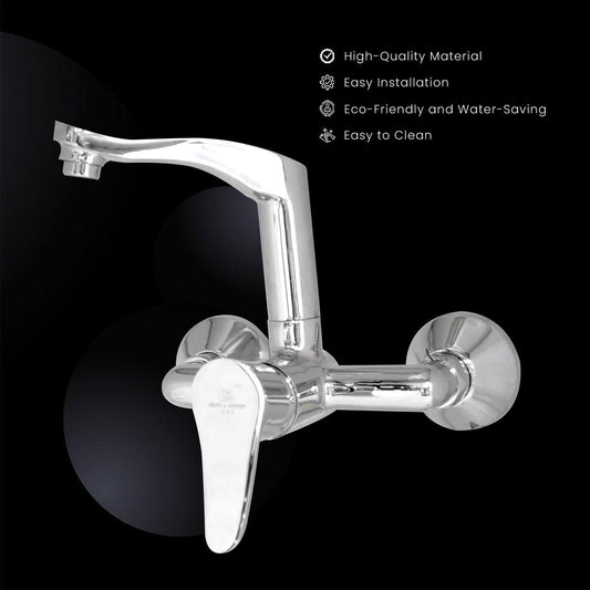 LAZZARO KITCHEN SINK MIXER SINGLE LEVER WALL MOUNTED - D&B Bathware