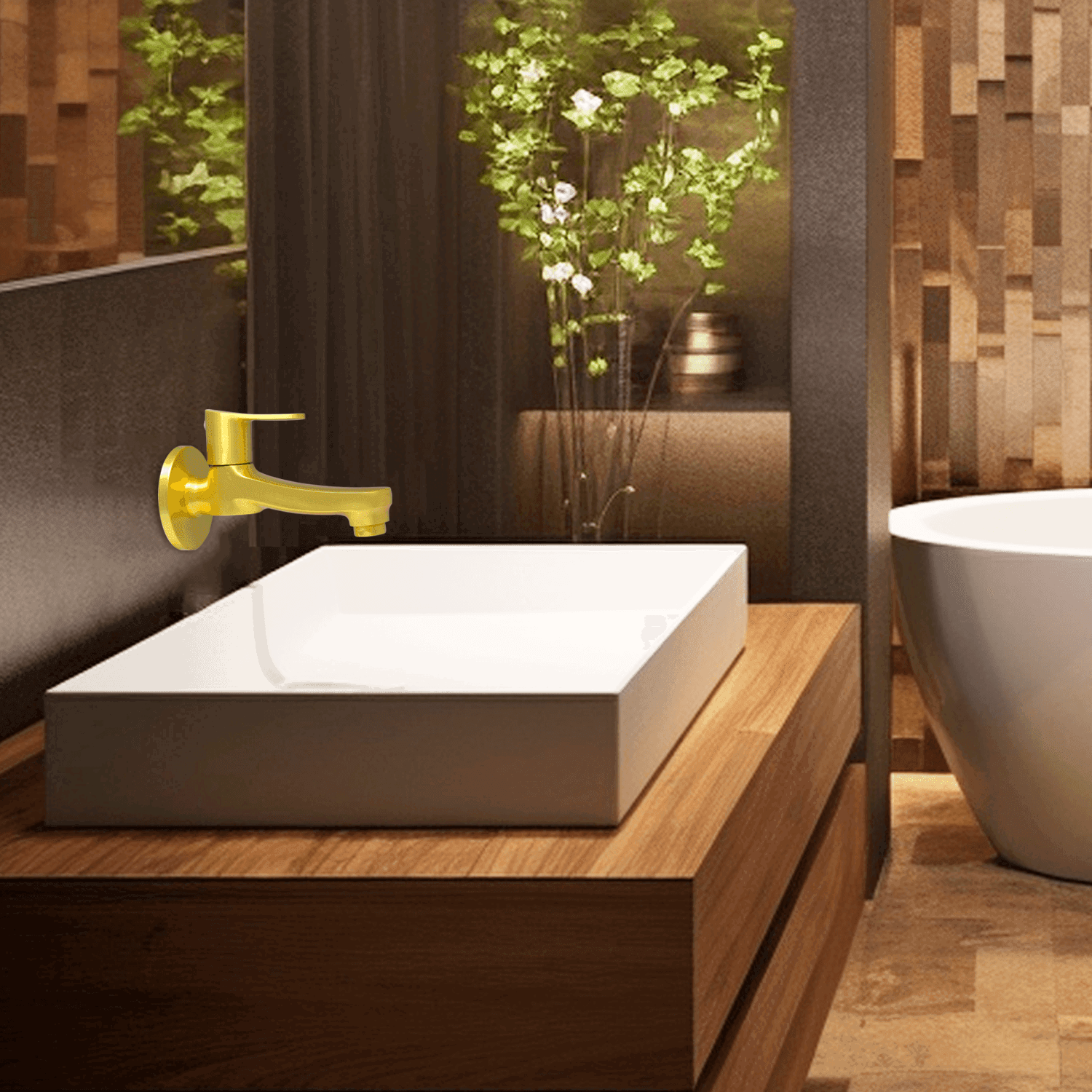 LAZZARO Brushed Gold Long Body Tap – Stylish & Durable Faucet for Modern Kitchens - D&B Bathware