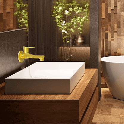 LAZZARO Brushed Gold Long Body Tap – Stylish & Durable Faucet for Modern Kitchens - D&B Bathware