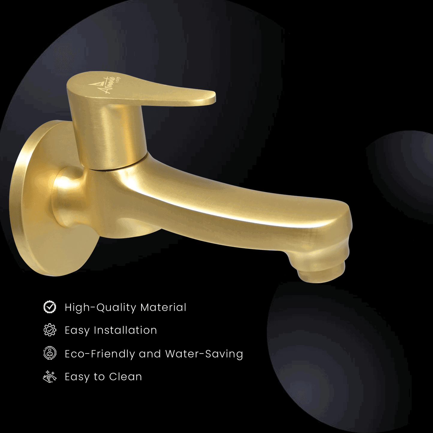 LAZZARO Brushed Gold Long Body Tap – Stylish & Durable Faucet for Modern Kitchens - D&B Bathware