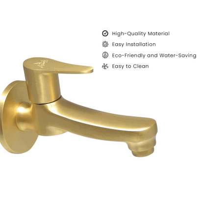 LAZZARO Brushed Gold Long Body Tap – Stylish & Durable Faucet for Modern Kitchens - D&B Bathware