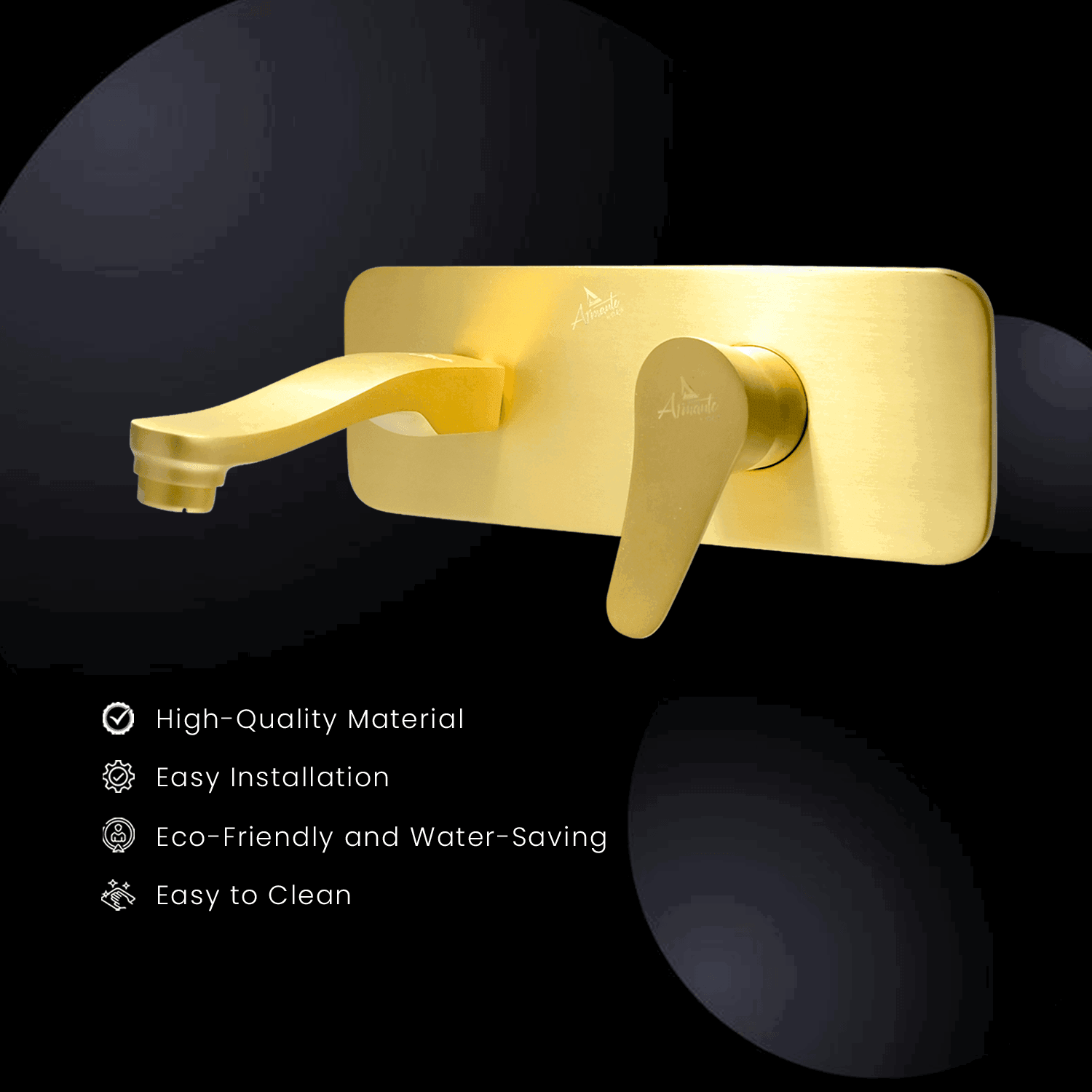 LAZZARO Brushed Gold Wall Mounted Wash Basin Diverter Upper Part – Premium Diverter - D&B Bathware