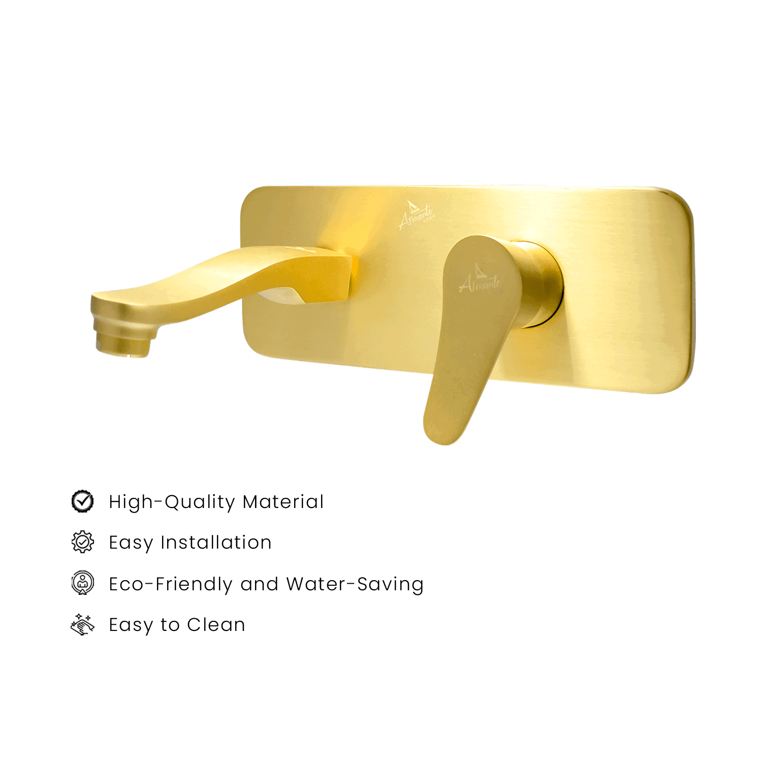 LAZZARO Brushed Gold Wall Mounted Wash Basin Diverter Upper Part – Premium Diverter - D&B Bathware