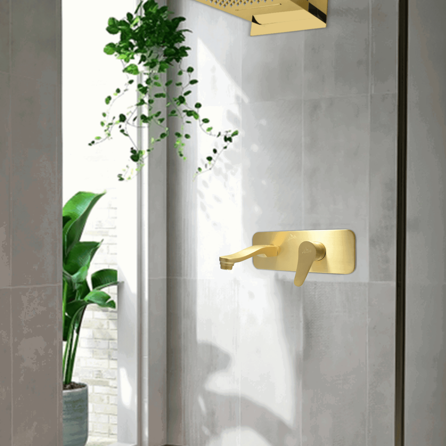 LAZZARO Brushed Gold Wall Mounted Wash Basin Diverter Upper Part – Premium Diverter - D&B Bathware