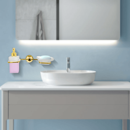 Gold Liquid Dispenser & Soup Dish - FLORIS Series | Luxury & Practical Design - D&B Bathware