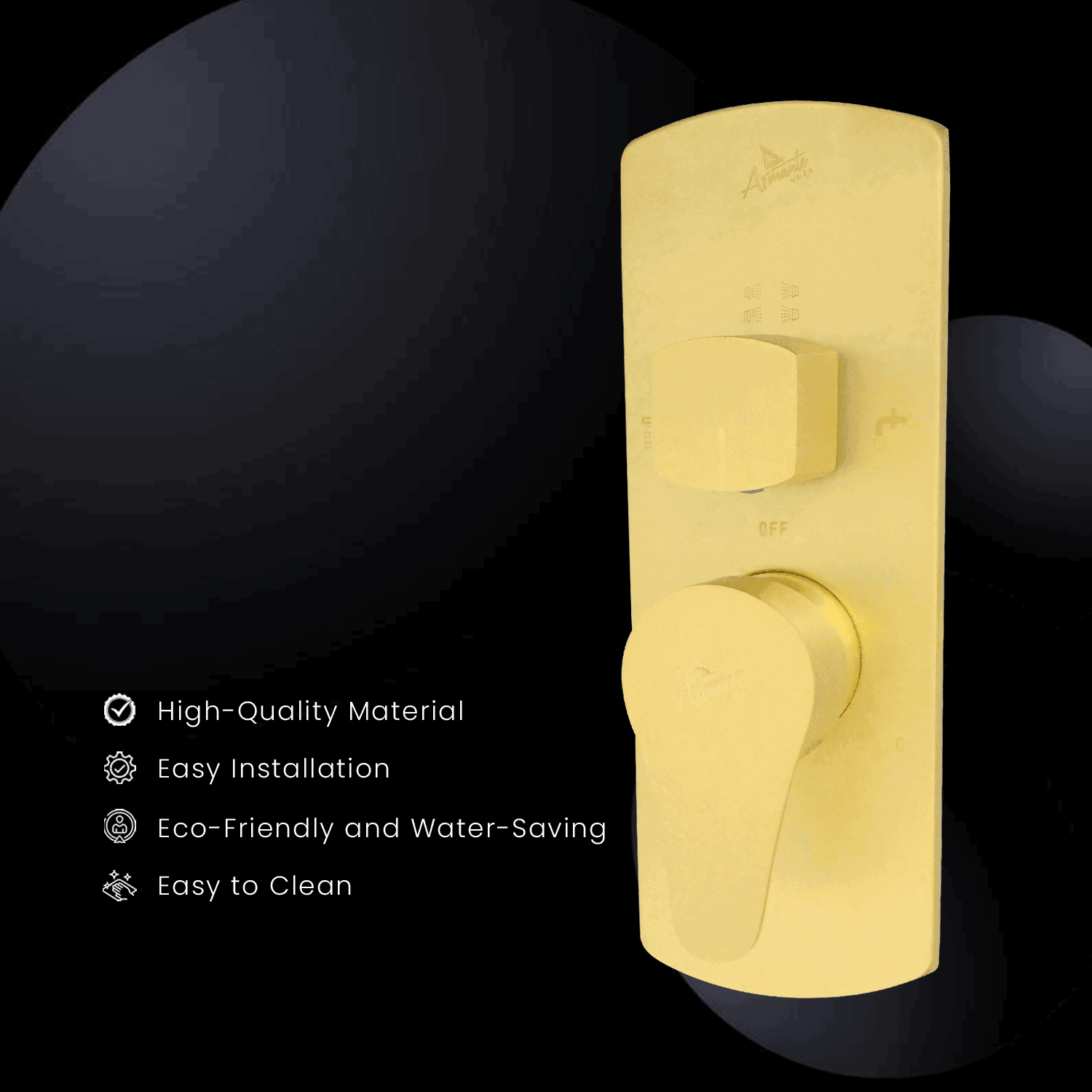 Lazzaro Brushed 3600 Hydra Turbo Upper Part - High-Performance Water Flow System - D&B Bathware