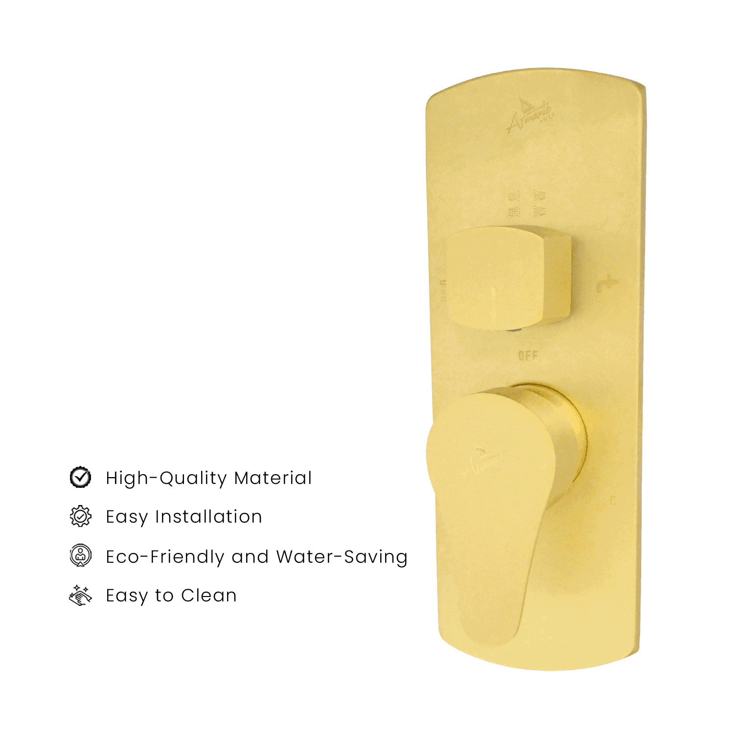 Lazzaro Brushed 3600 Hydra Turbo Upper Part - High-Performance Water Flow System - D&B Bathware