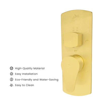 Lazzaro Brushed 3600 Hydra Turbo Upper Part - High-Performance Water Flow System - D&B Bathware