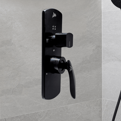 Nautica 3600 Hydra Turbo 3 Outlet Upper Part - Black | Premium Shower System | DB Bathware - D&B Bathware