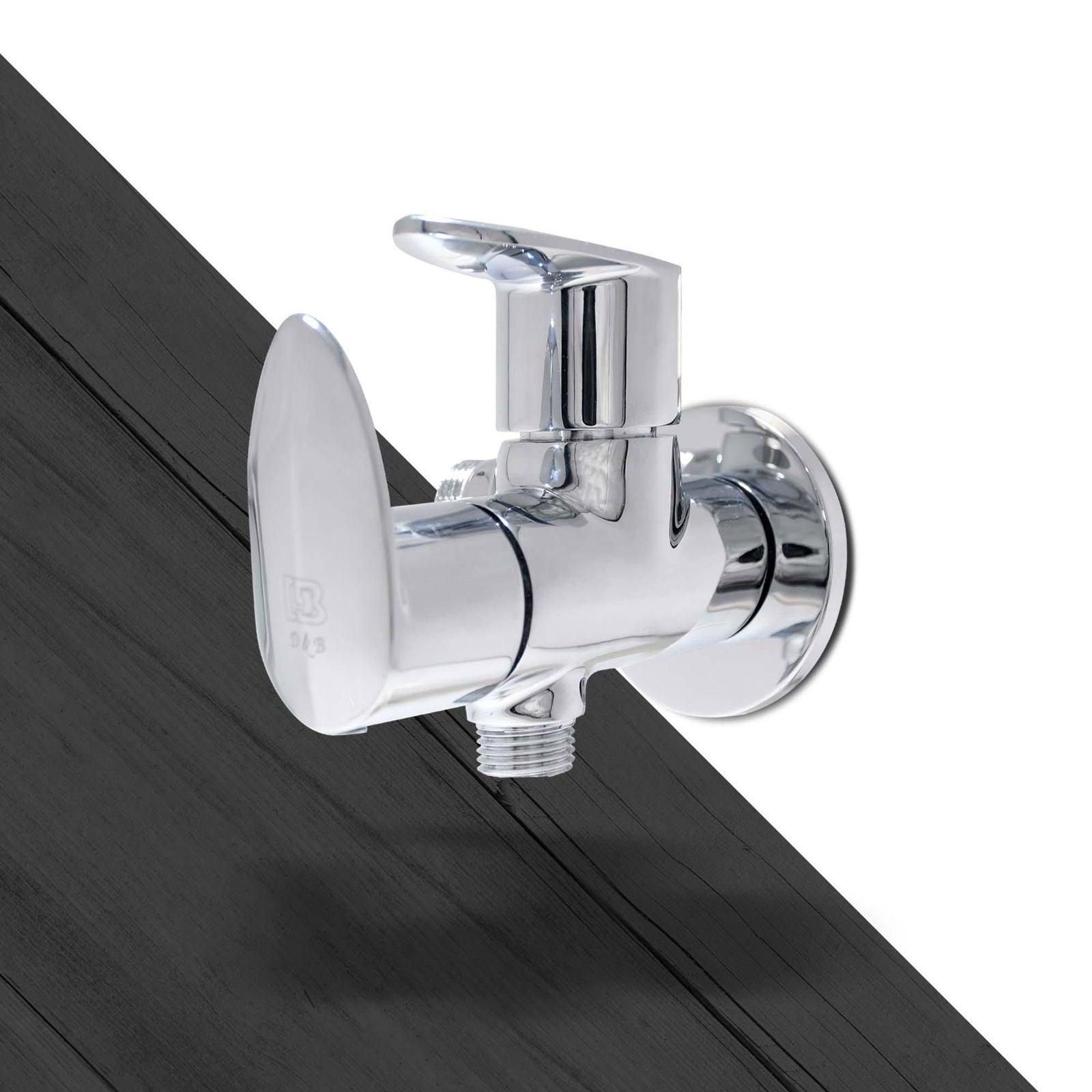 NAUTICA Brass 2 Way Angle Valve Tap with Flange for Bathroom & Kitchen - D&B Bathware