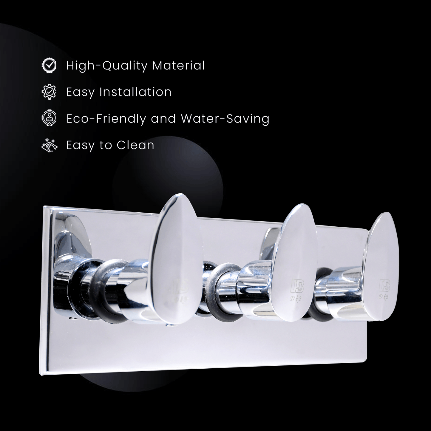 NAUTICA Hybrid Wall Mixer Upper Part - Advanced Bathroom Mixer for Tap and Shower Control - D&B Bathware