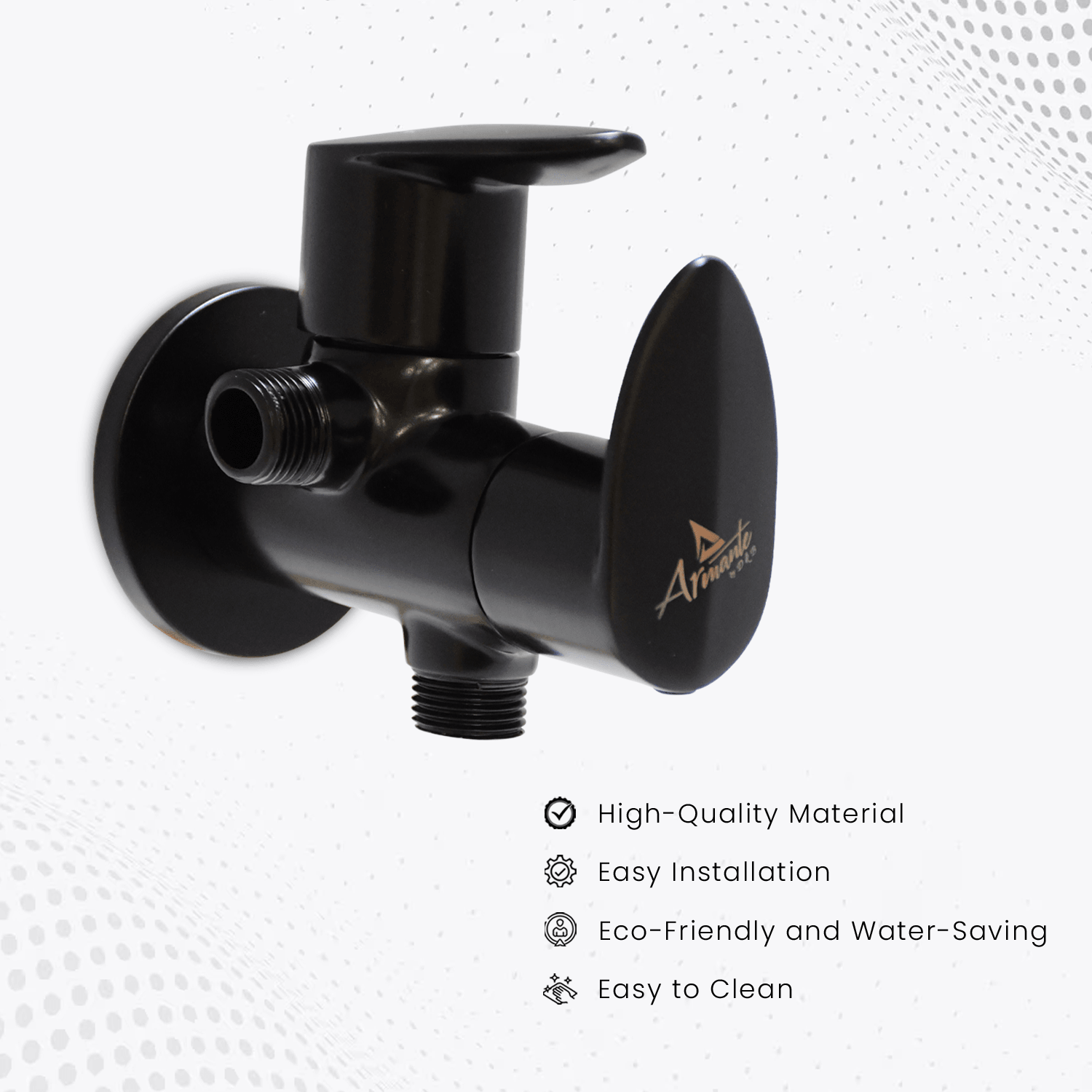Nautica 2-Way Angle Valve - Black | Premium & Durable Bathroom Valve - D&B Bathware