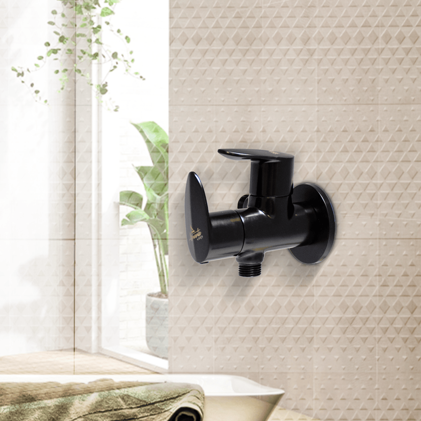 Nautica 2-Way Angle Valve - Black | Premium & Durable Bathroom Valve - D&B Bathware