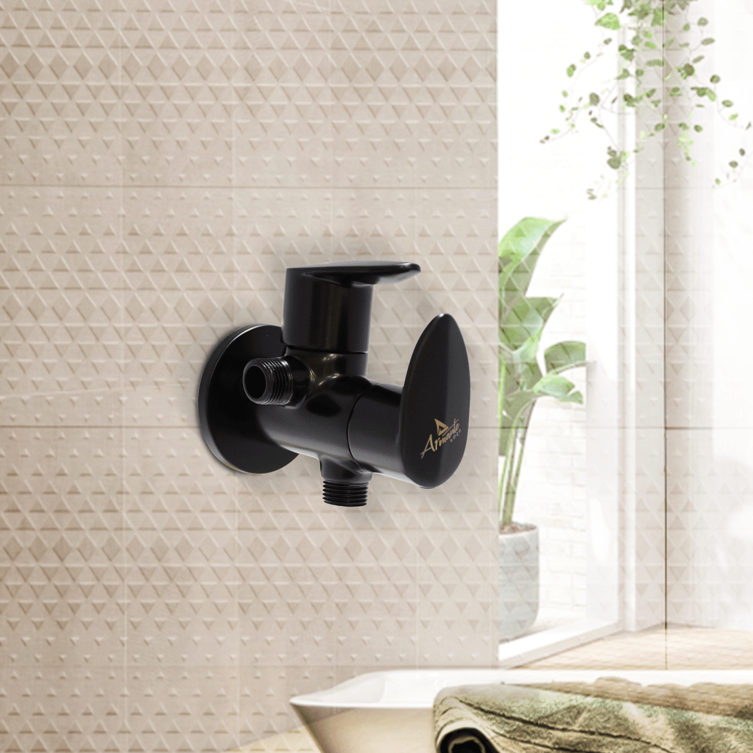 Nautica 2-Way Angle Valve - Black | Premium & Durable Bathroom Valve - D&B Bathware