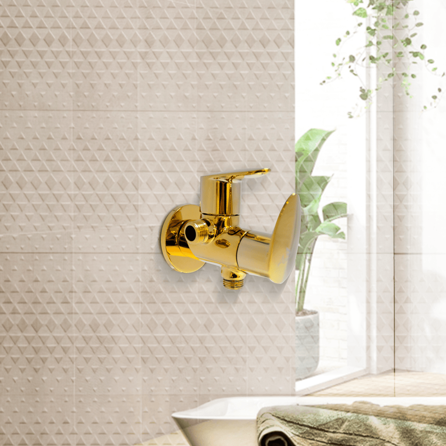 Nautica 2-Way Angle Valve - Gold | Premium Bathroom Valve - D&B Bathware