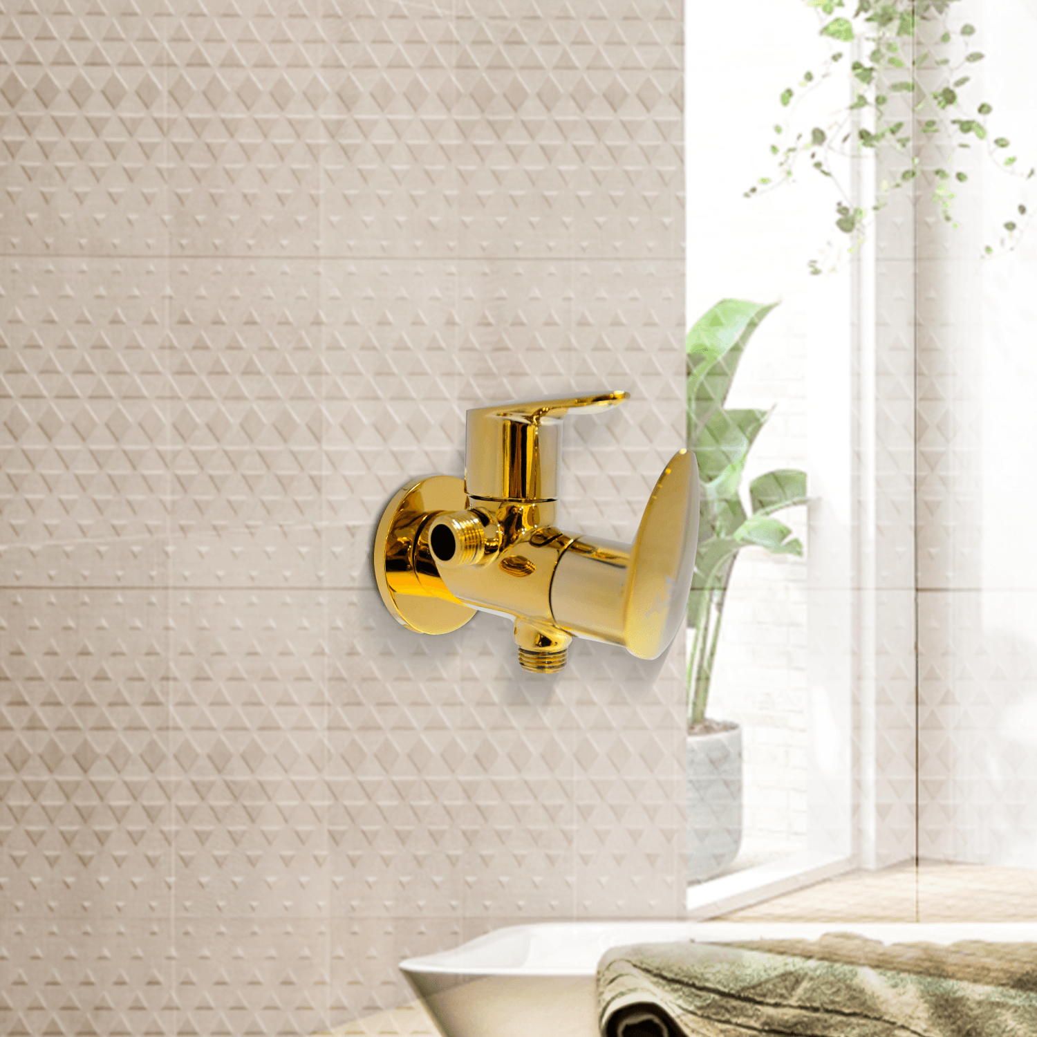 Nautica 2-Way Angle Valve - Gold | Premium Bathroom Valve - D&B Bathware