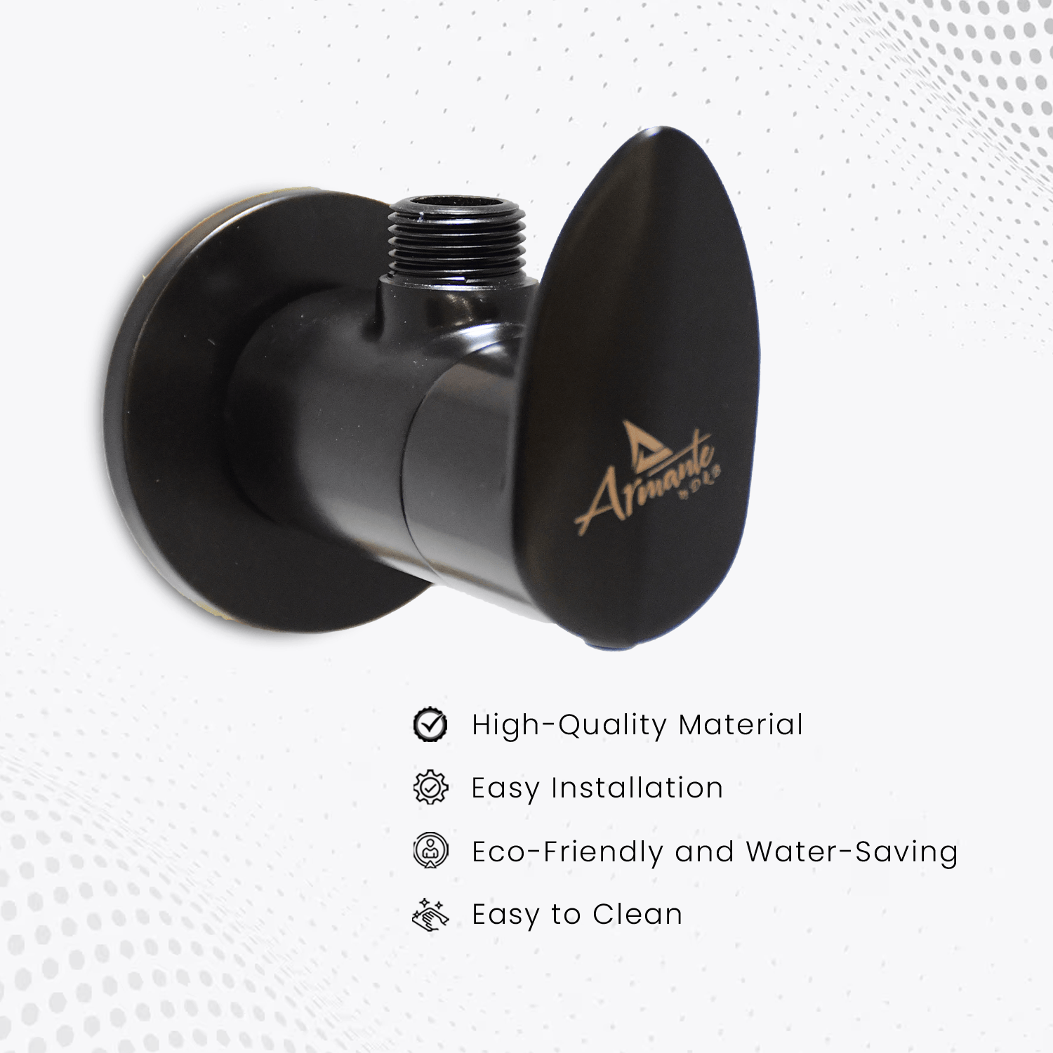 Nautica Angle Valve - Black | Modern & Durable Bathroom Valve - D&B Bathware