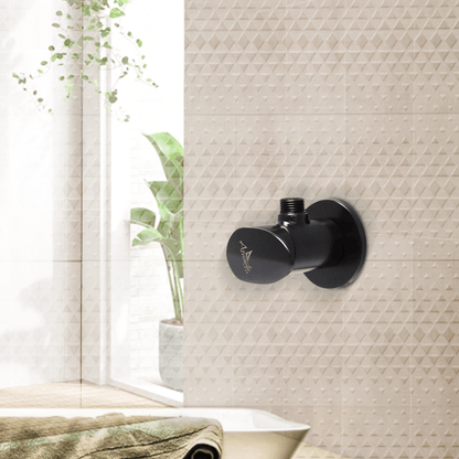 Nautica Angle Valve - Black | Modern & Durable Bathroom Valve - D&B Bathware