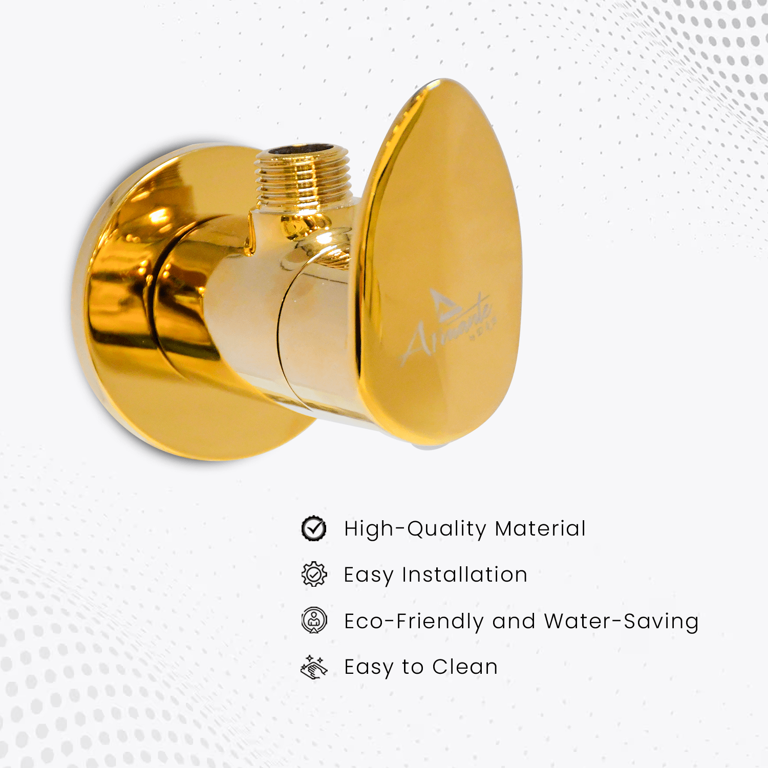Nautica Angle Valve - Gold | Stylish & Durable Bathroom Valve - D&B Bathware