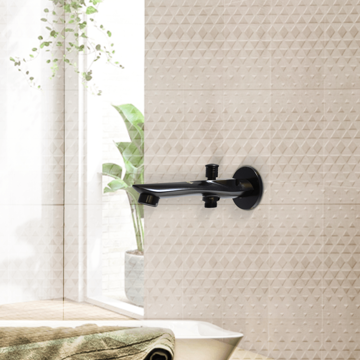 Nautica Bath Spout Tip Ton Black | Modern & Durable Bath Spout - D&B Bathware
