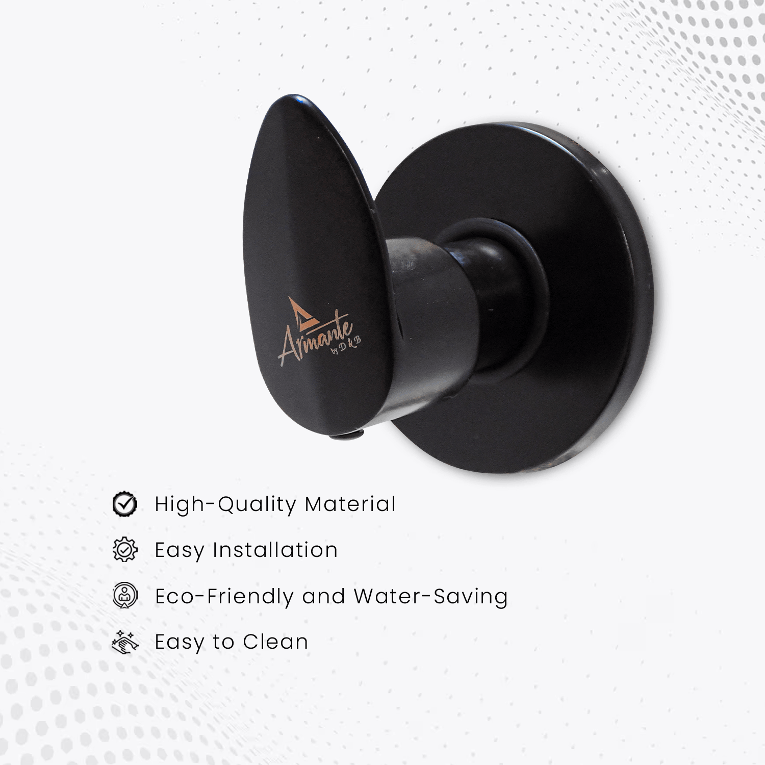 Nautica Concealed Upper Part - Black | Stylish & Durable Bathroom Fixture - D&B Bathware
