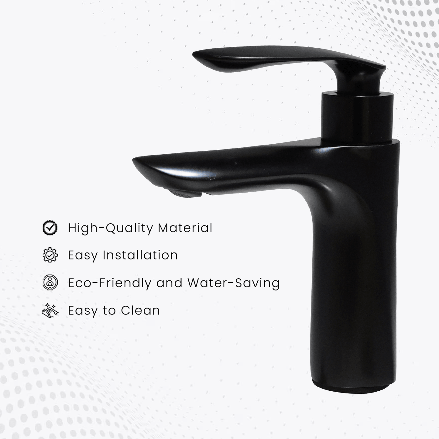 Nautica Pillar Cock - Black | Premium Bathroom Faucet - D&B Bathware