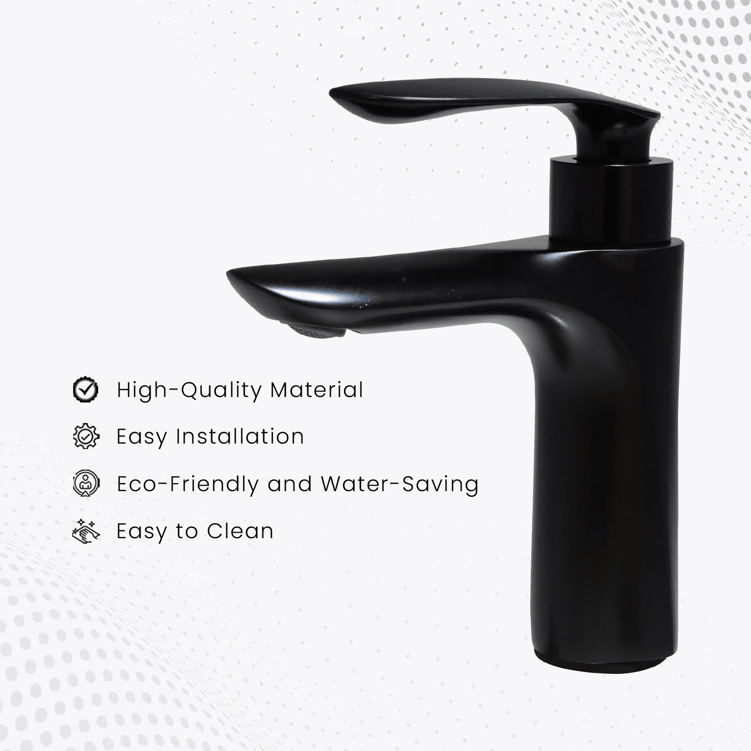 Nautica Pillar Cock - Black | Premium Bathroom Faucet - D&B Bathware