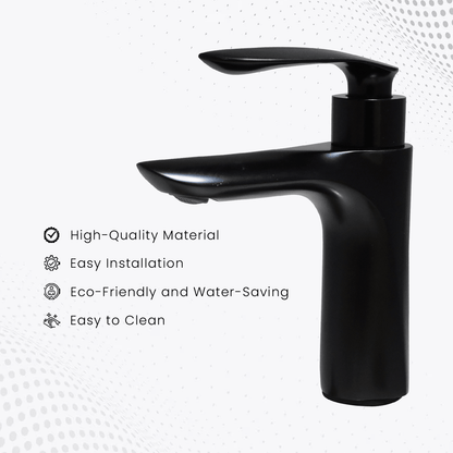 Nautica Pillar Cock - Black | Premium Bathroom Faucet - D&B Bathware