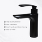 Nautica Pillar Cock - Black | Premium Bathroom Faucet - D&B Bathware