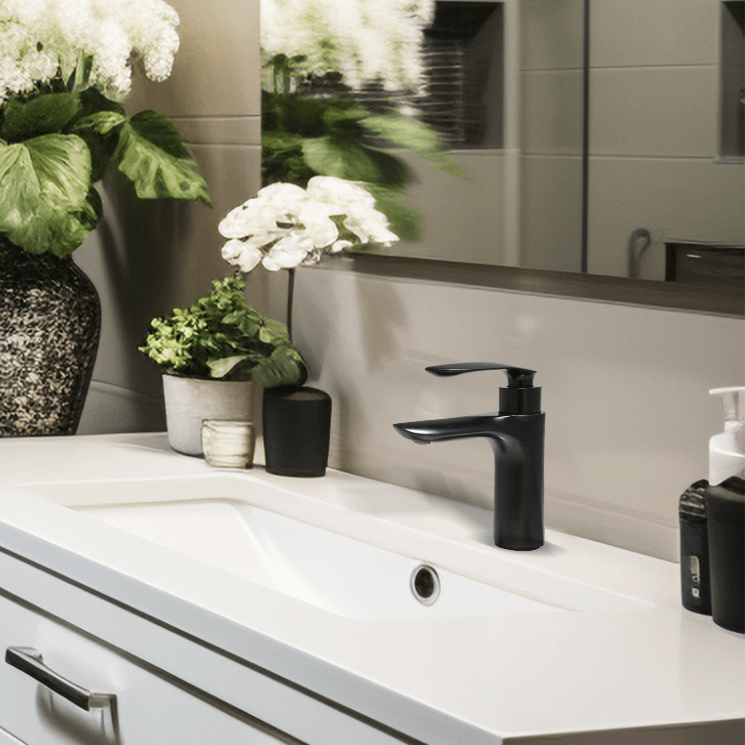 Nautica Pillar Cock - Black | Premium Bathroom Faucet - D&B Bathware