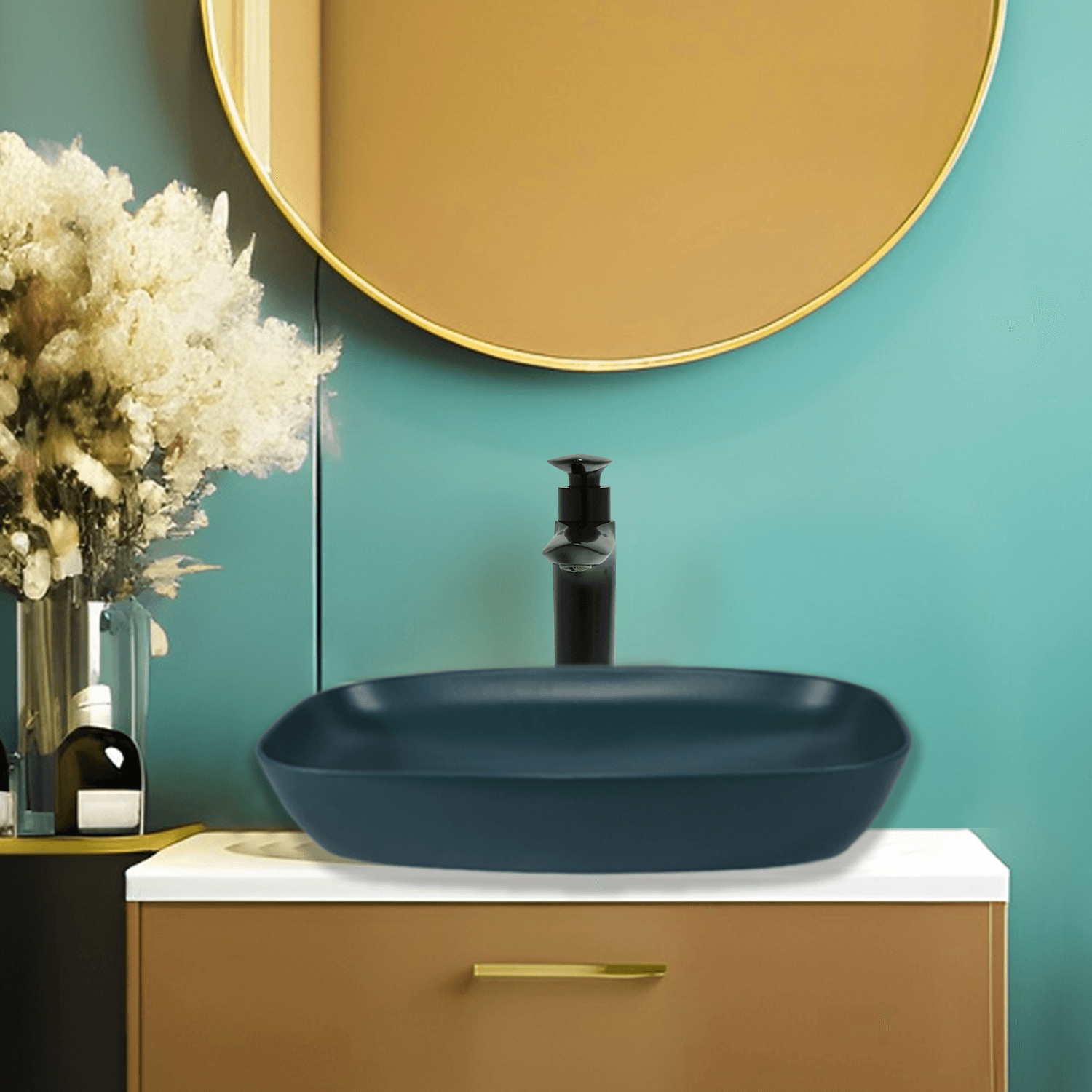 Nautica Pillar Cock - Black | Premium Bathroom Faucet - D&B Bathware