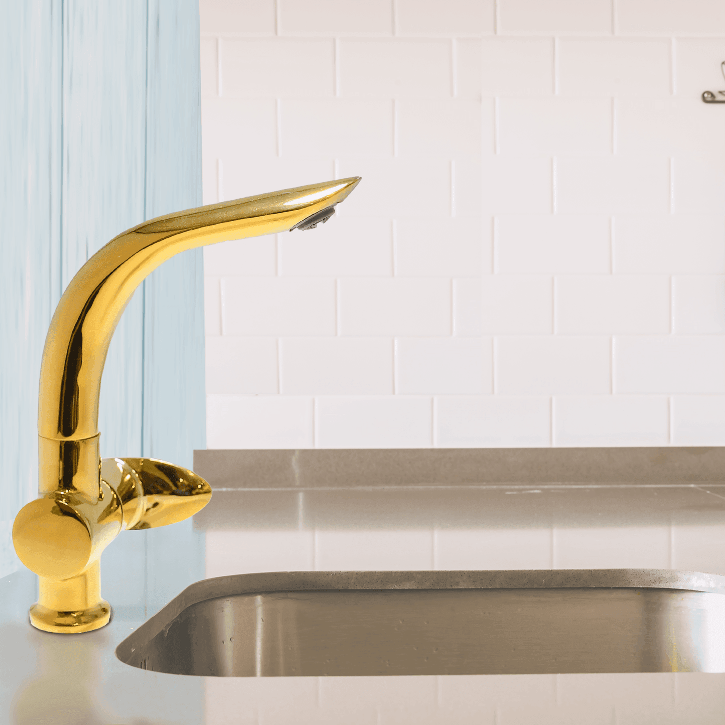 Nautica Swan Neck - Gold | Elegant & Premium Bathroom Faucet - D&B Bathware