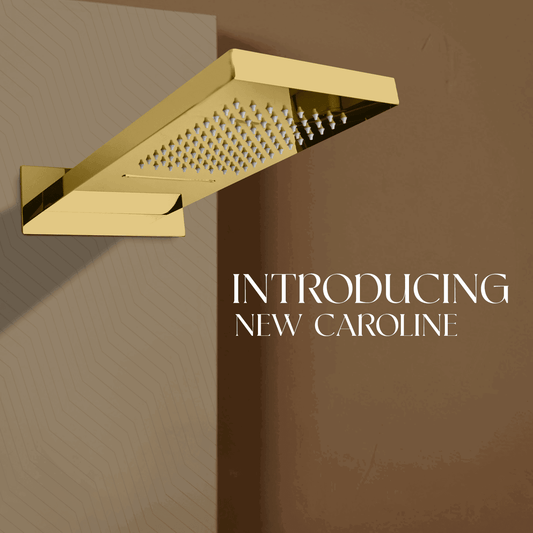 New Caroline Empire Gold Wall-Mounted Shower System – Rainfall & Waterfall Features - D&B Bathware