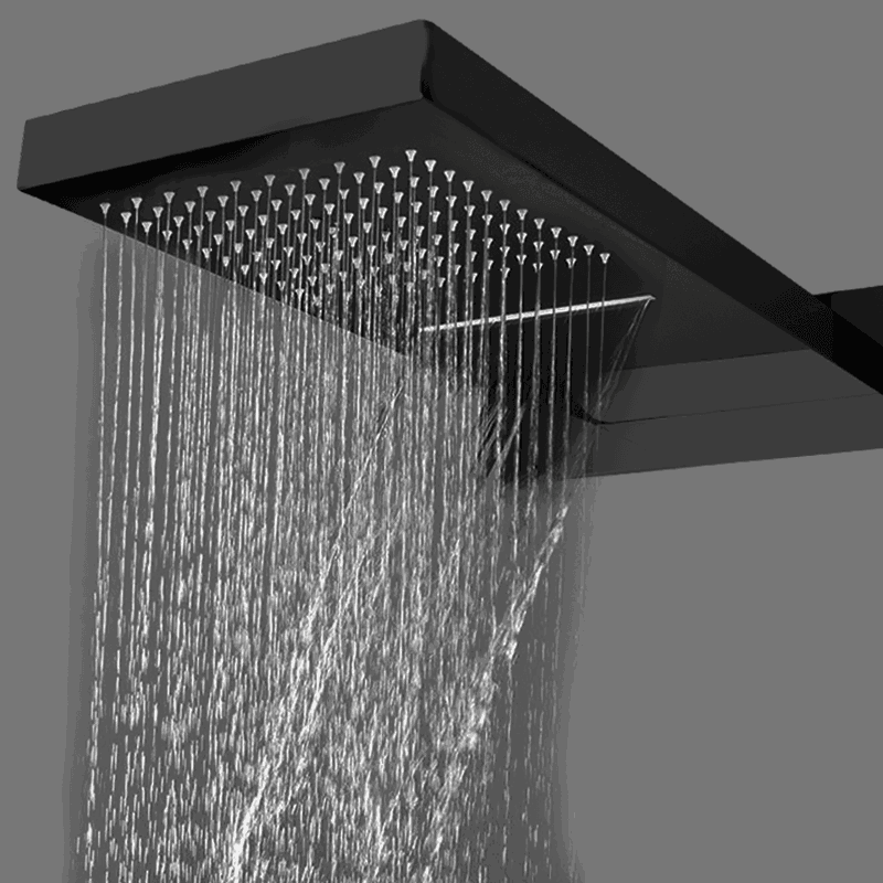 New Caroline Plushy Rose Gold Wall-Mounted Shower System – Rainfall & Waterfall Modes - D&B Bathware
