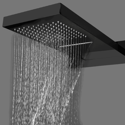 New Caroline Plushy Rose Gold Wall-Mounted Shower System – Rainfall & Waterfall Modes - D&B Bathware