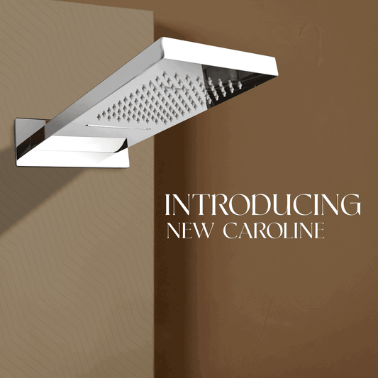 New Caroline Silver Chrome Wall-Mounted Shower System – Rainfall & Waterfall Modes - D&B Bathware