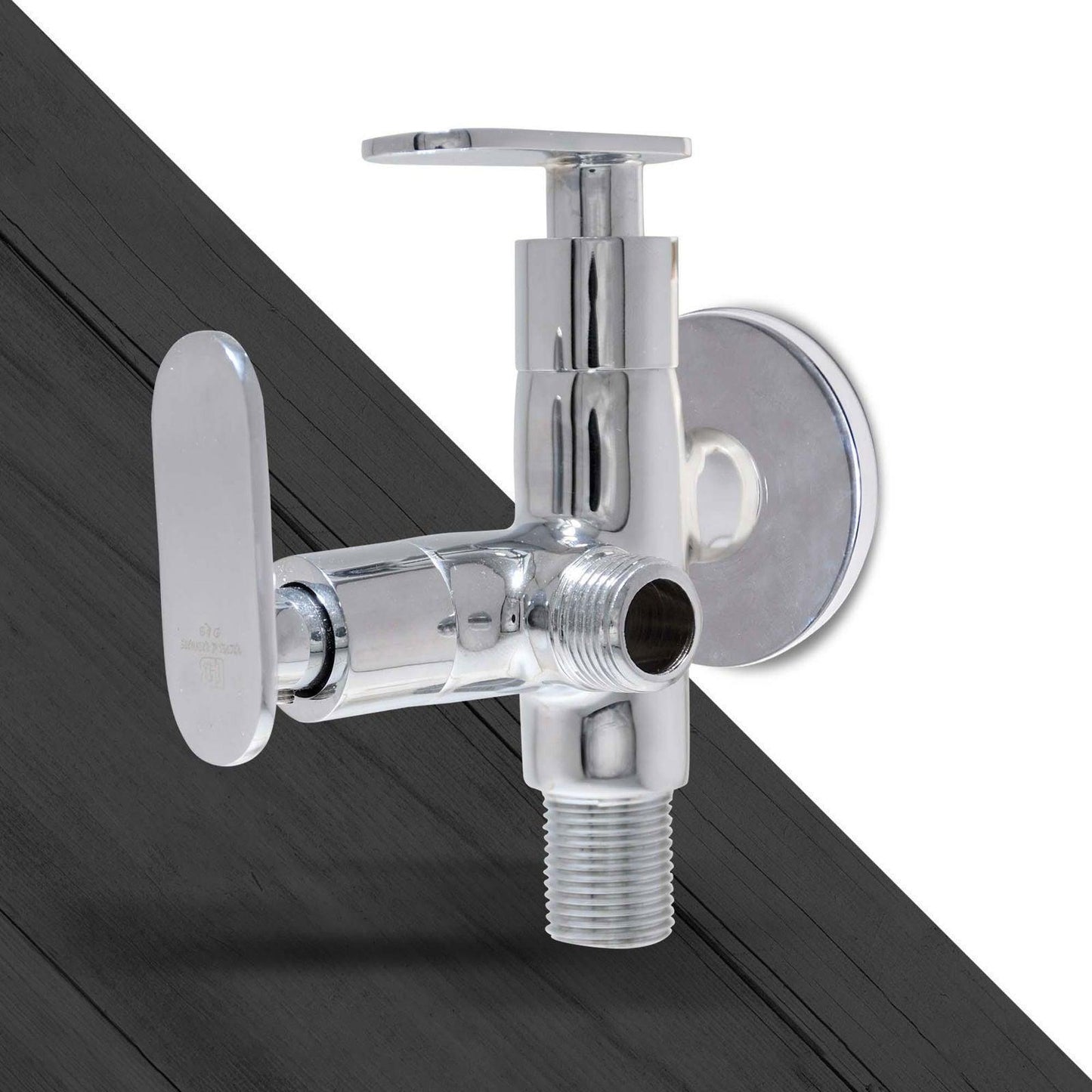OLIVIA Premium Brass 2 Way Angle Valve Tap with Flange for Bathroom & Kitchen - D&B Bathware