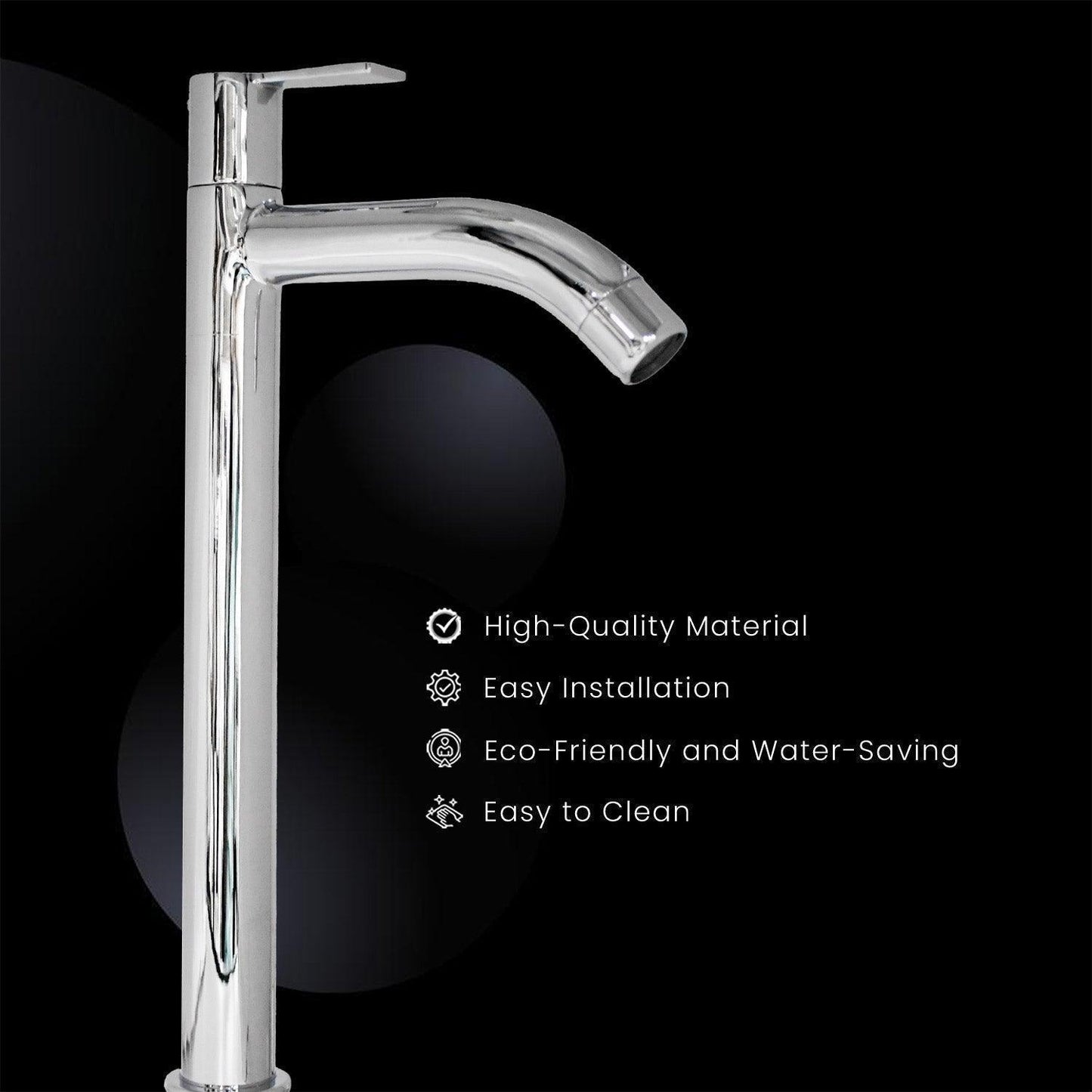 PICCOLO Brass Extended Tall Pillar Cock Tap - Ideal for Bath & Kitchen High Flow - D&B Bathware