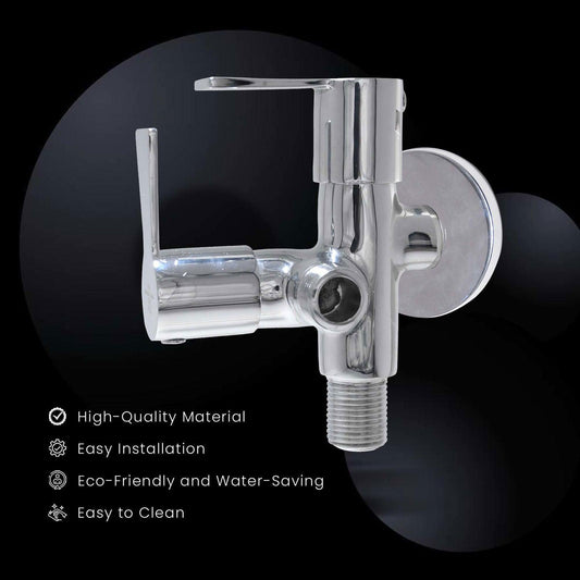 PICCOLO Premium Brass 2 Way Angle Valve Tap- Flange Ideal for Bathroom & Kitchen - D&B Bathware