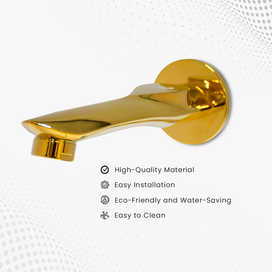 PLAIN BATH SPOUT NAUTICA GOLD 1