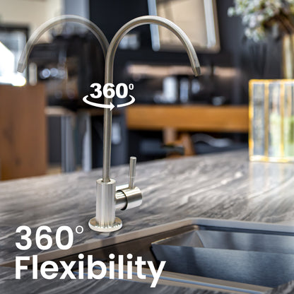 D&B Bathware SUS 304 Grade 360° Rotatable Table Mounted Under Sink RO Water Faucet Tap – Matt Finish