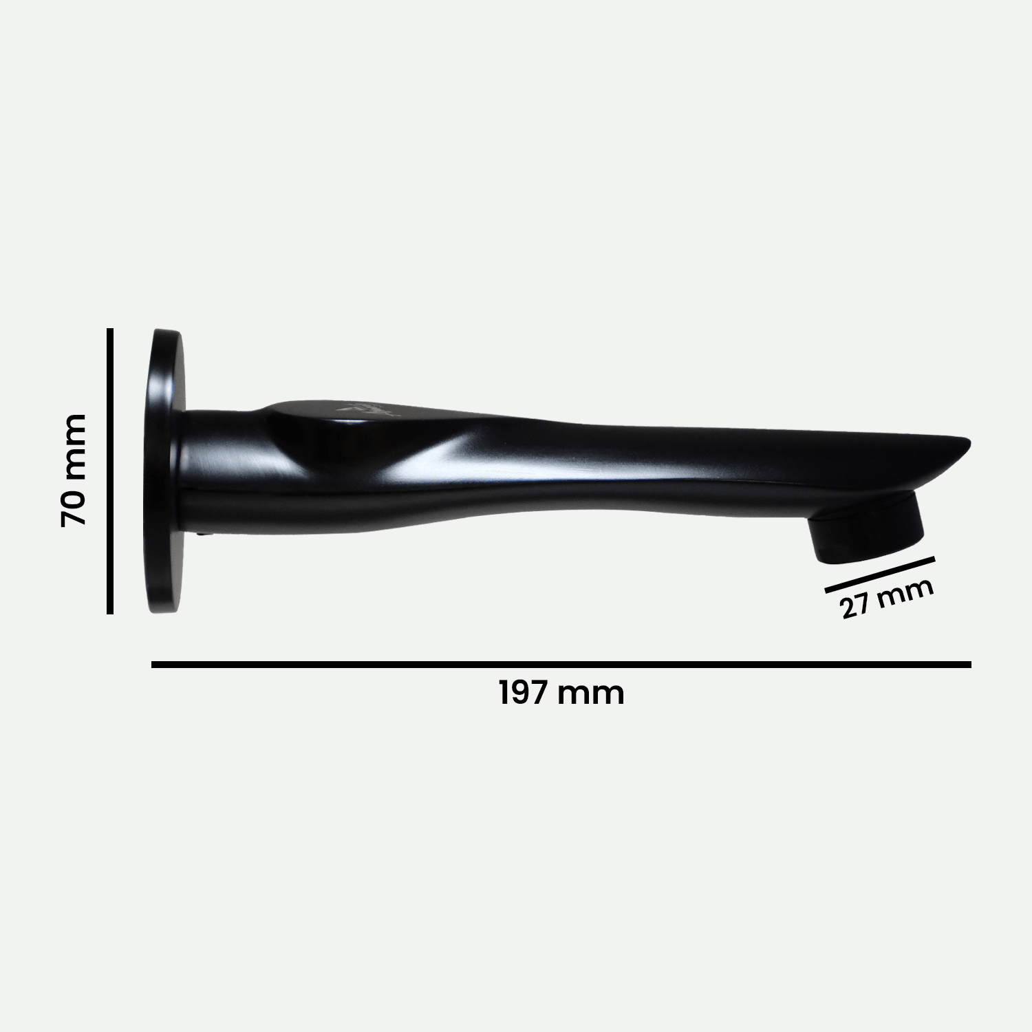 Plain Black Bath Spout | Modern, Stylish & Durable Bathroom Faucet - D&B Bathware