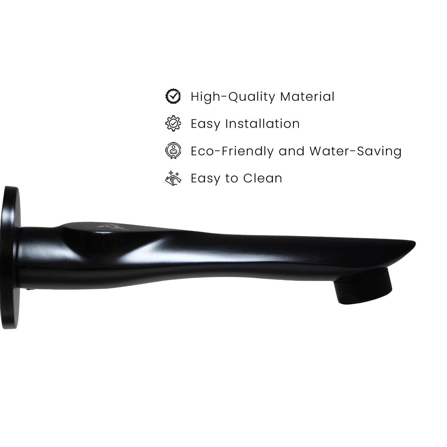 Plain Black Bath Spout | Modern, Stylish & Durable Bathroom Faucet - D&B Bathware